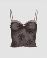 Cami-Top mit floralem Tintendruck